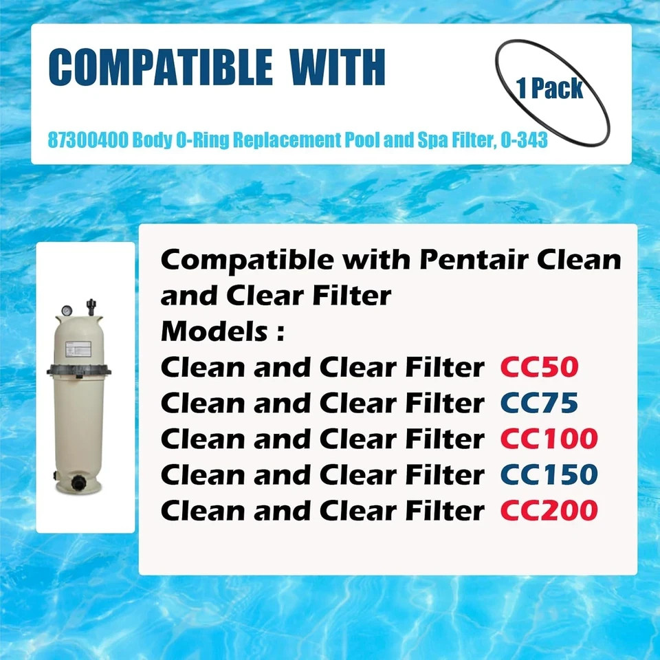 87300400 Body O-Ring Replacement Pool Filter, Compatible with Pentair Clean & Cl