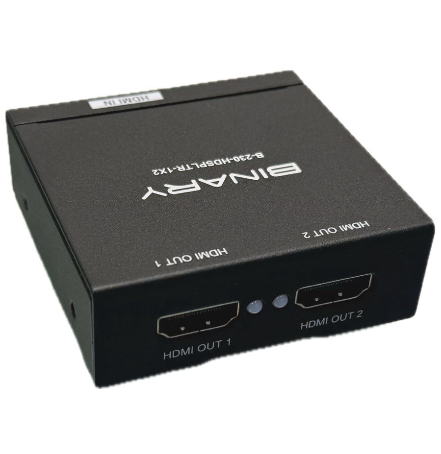 Binary B-230-HDSPLTR-1X2 Powered 4K HDMI 3D Splitter 10.2 Gbps