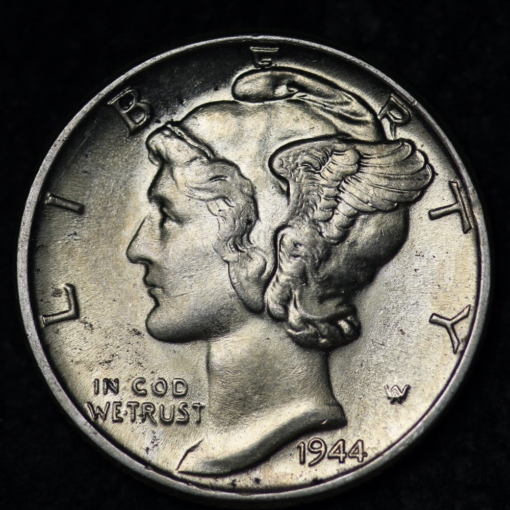 1944 Mercury Silver Dime GEM BU *UNCIRCULATED* MS E160 WAL