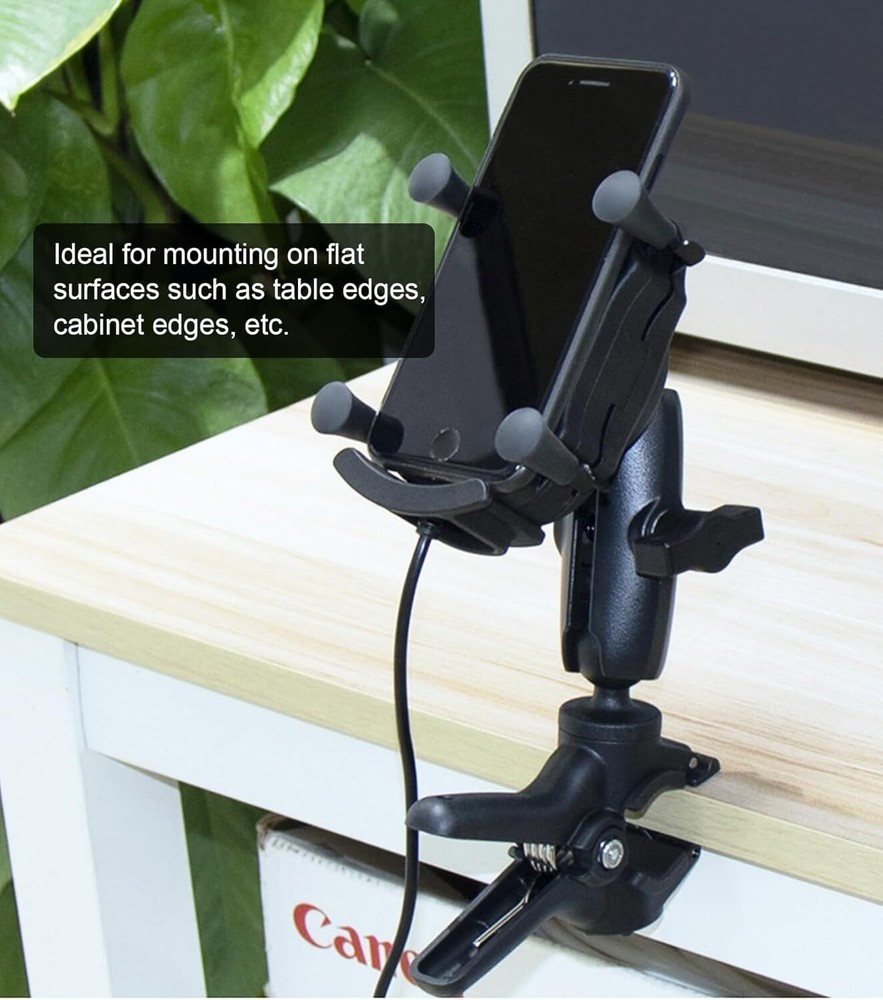 1S Quick Clamp, Handlebar Clamp Mount Base with 1'' Ball for Black
