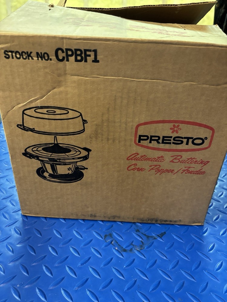 Presto Automatic Buttering Corn Popper/ Fondue Machine -  Vintage
