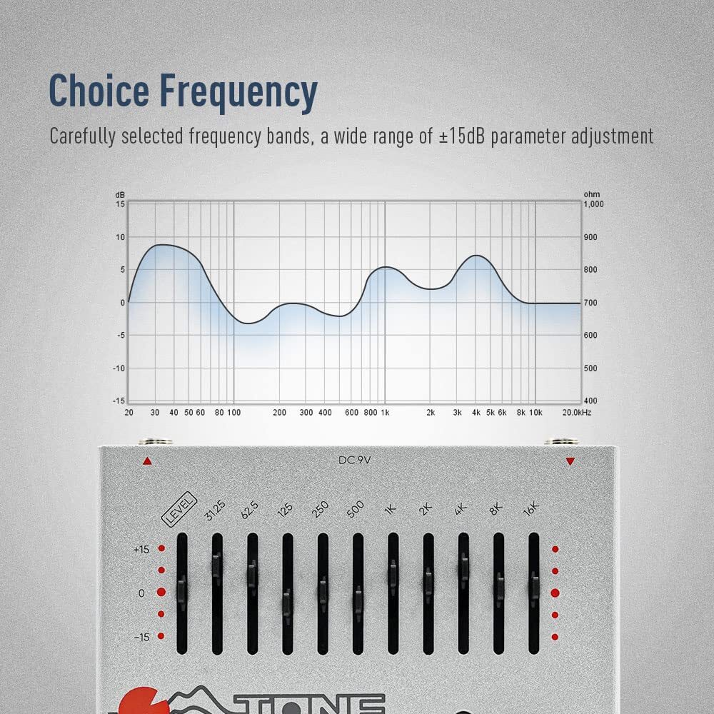 EQ Equalizer Guitar Effects Pedal Tone Group 10-Band