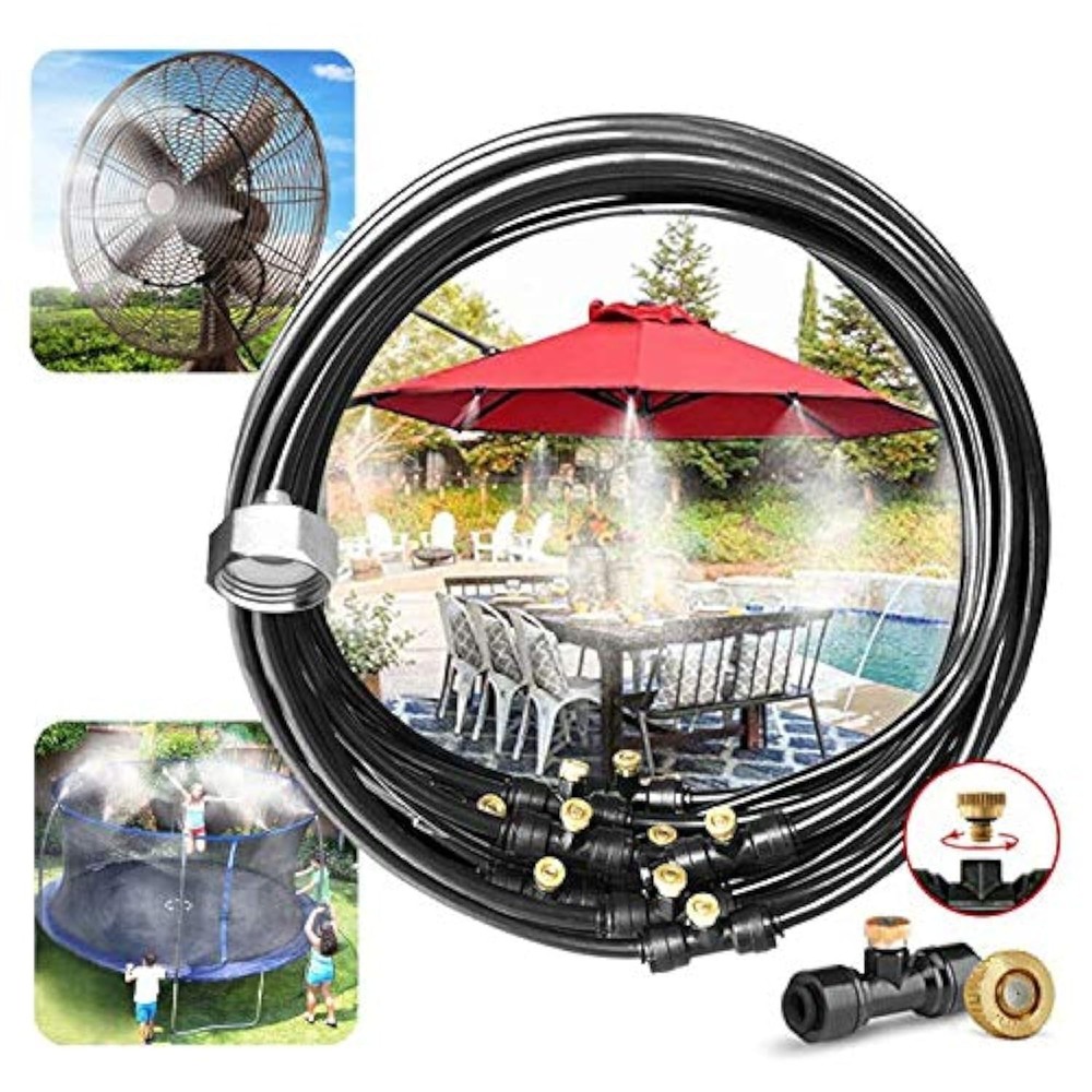 Misting Cooling System, Pre-Assembled Misting Kit,75FT (27M) Misting Line + 2...