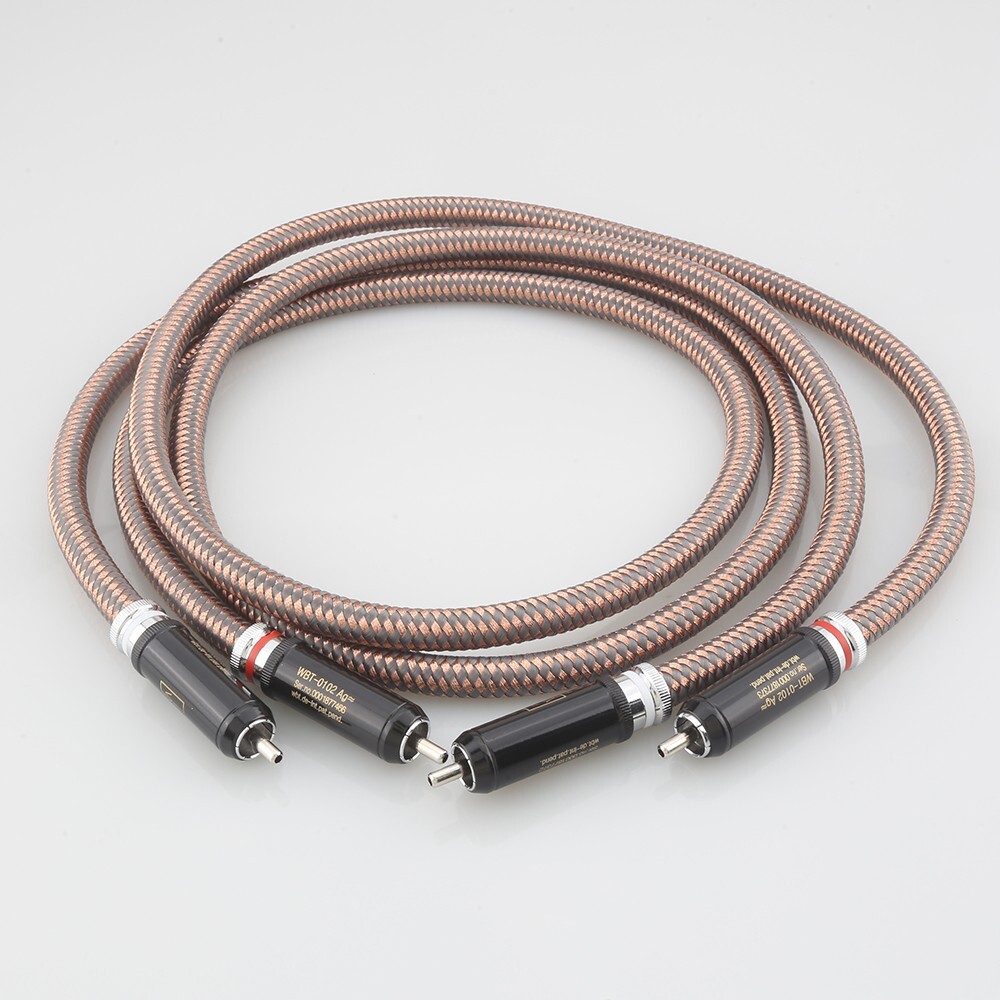 Pair Audiophile RCA Cable OCC pure copper RCA Interconnect Audio Cable