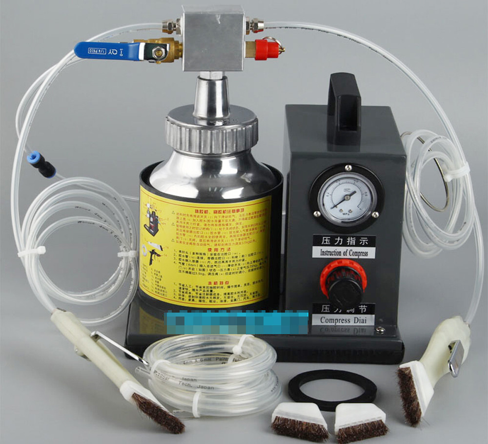 Pneumatic 1.2L Double-end Glue Brushing Machine Glue Applicator For Shoe
