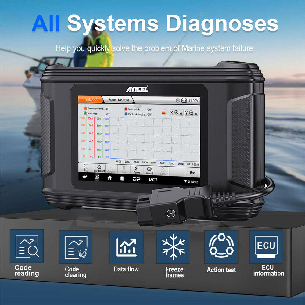 ANCEL MR500 Marine Diagnostic Tool Code Reader Scanner Active Test For Suzuki
