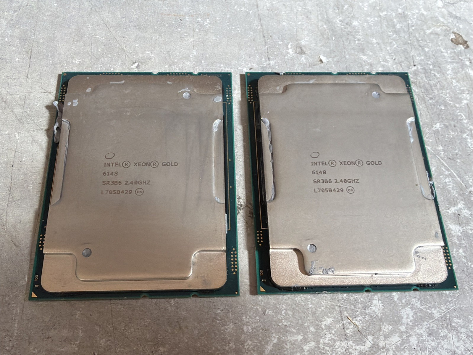 Matched Pair Intel Xeon Gold 6148 - SR3B6 - 20 Cores 2.4GHz LGA3647 CPU