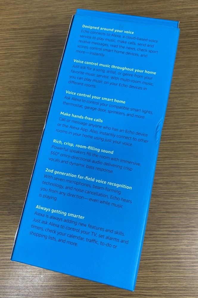 Amazon Echo 2nd Generation Smart Speaker Black-New