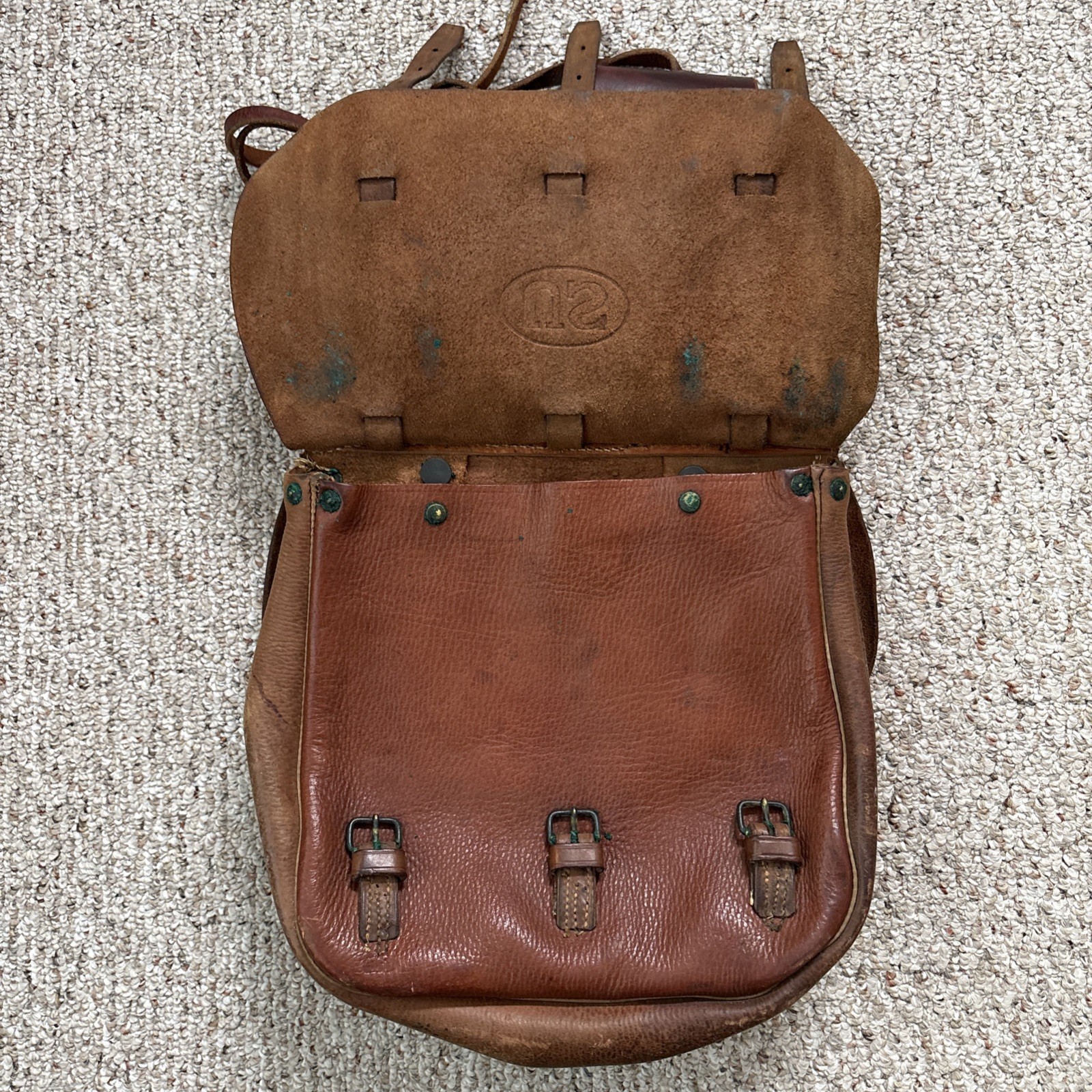 US Cavalry Saddle Bags WWI Antique Leather US Military Saddle Bags Army
