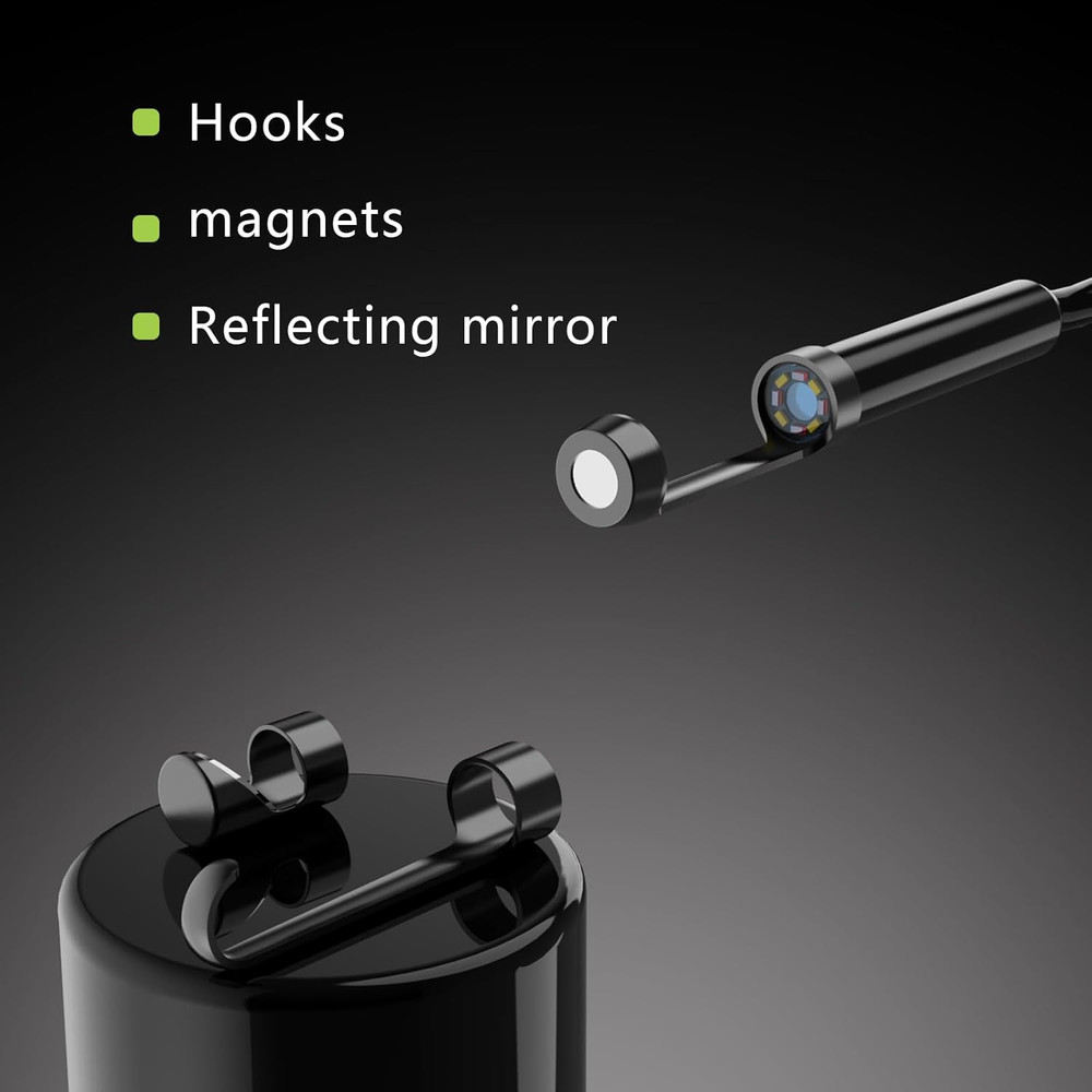 Borescope with Night Vision Function Endoscope Borescope Camera Diameter 0.34In