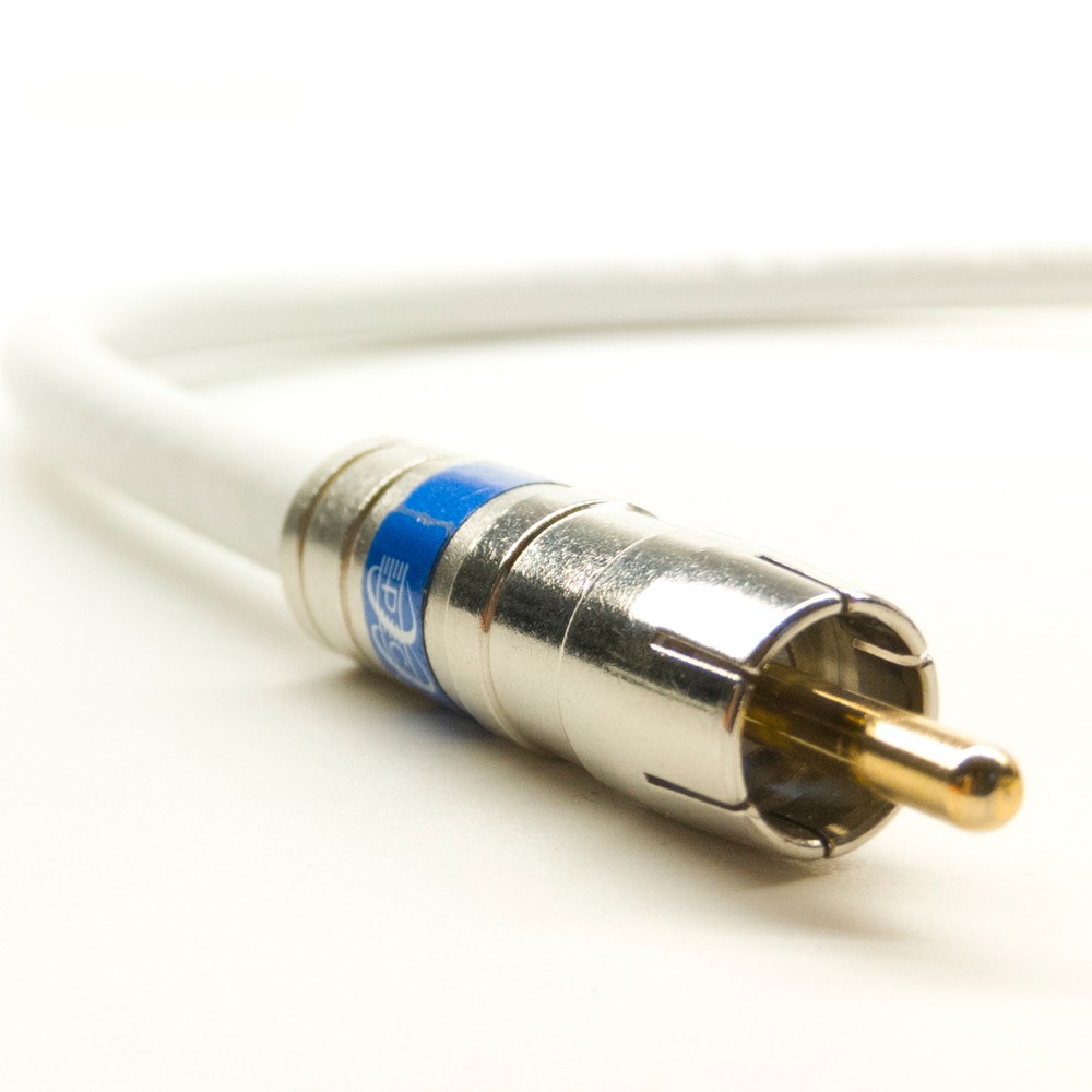 RCA Audio Cable, Solid Copper Core 18AWG, 75 Ohm, Gold Plated Pin, 1ft to 200ft