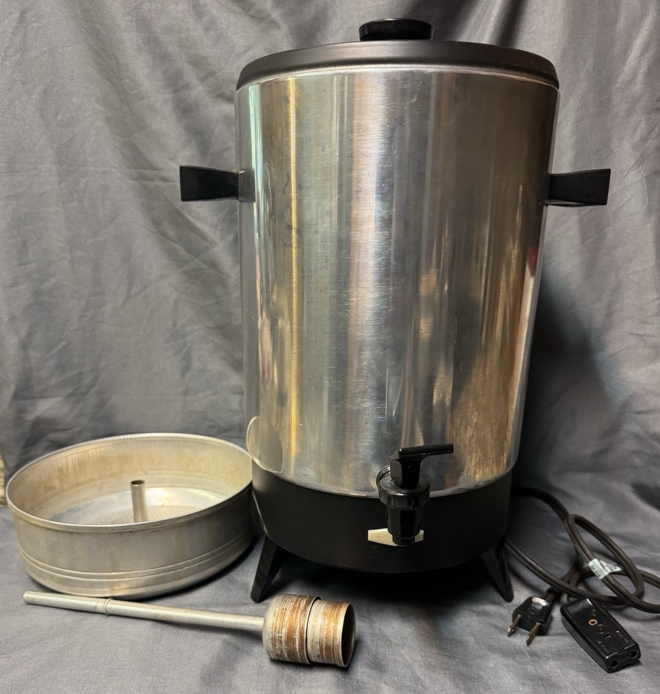 VTG EMPIRE Automatic 32 Cup Party Coffee Maker Percolator w/Box WORKING
