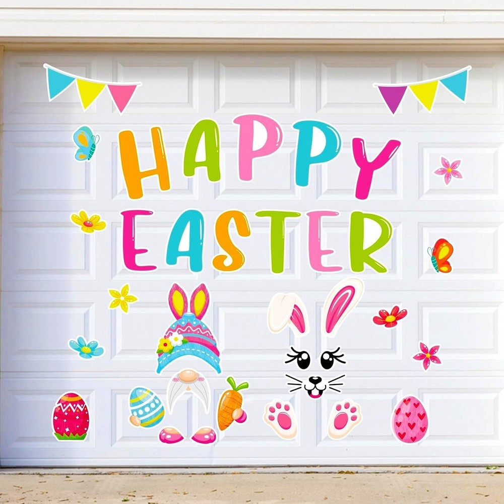 36PCS Easter Magnets Garage Door Decorations - Magnetic Large, Multi-colors