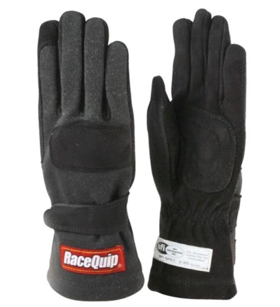 RaceQuip 3550089 355 Series Nomex Race Gloves SFI 3.3/ 5 Black Youth Jr 3X-Small