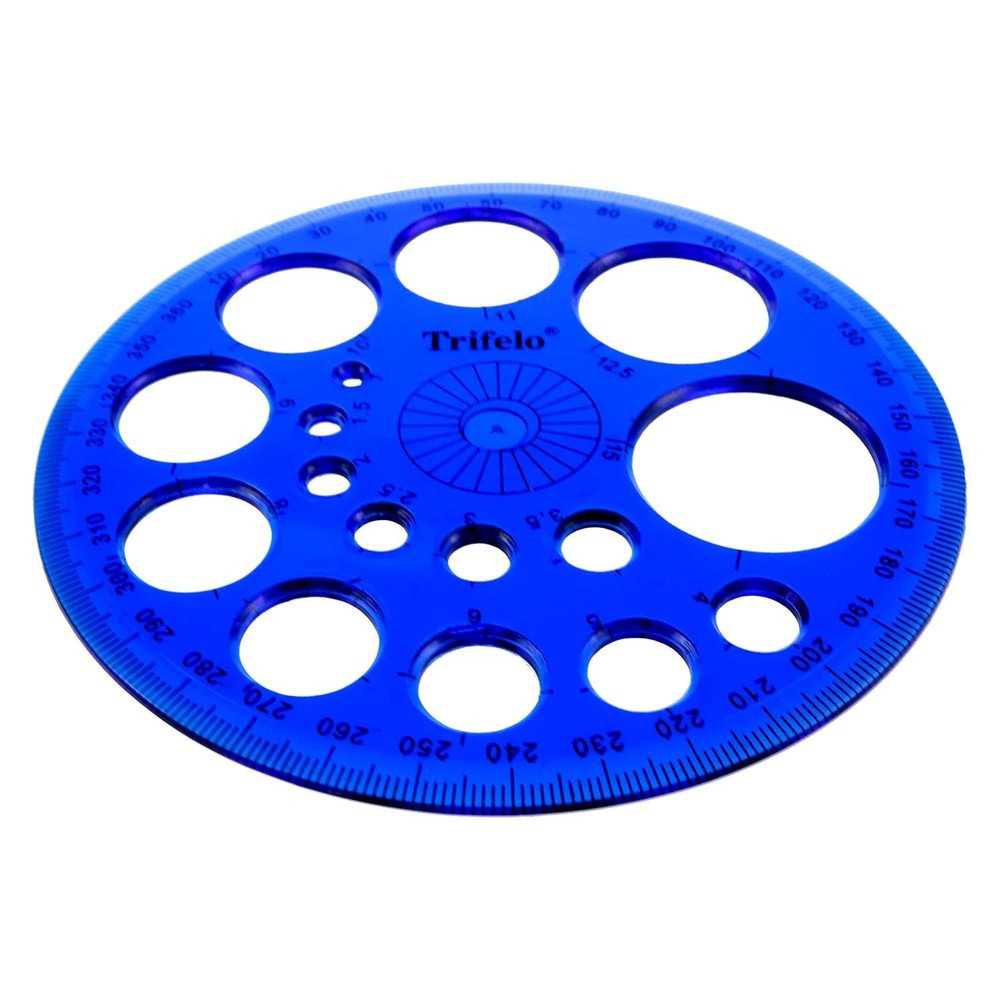 360 Degree Full Round Plastic Protractor Circular Drawing Template Tool