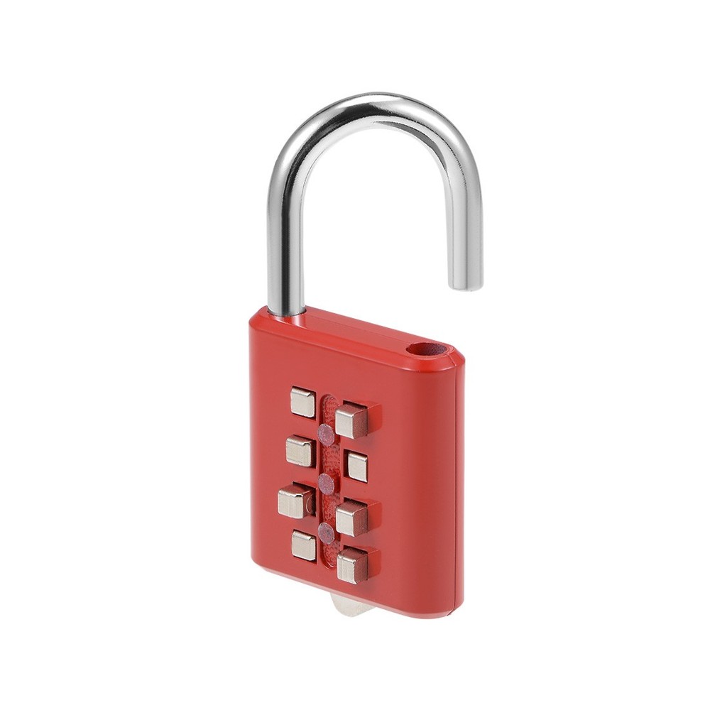 8-Digit Combination Padlock Push Button Lock for Locker Cabinet Red 2Pcs