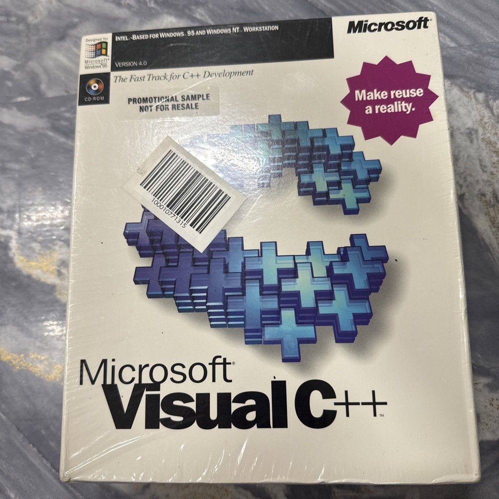 Microsoft Visual C++ Edition 4.0 - BRAND NEW SEALED IN BOX!