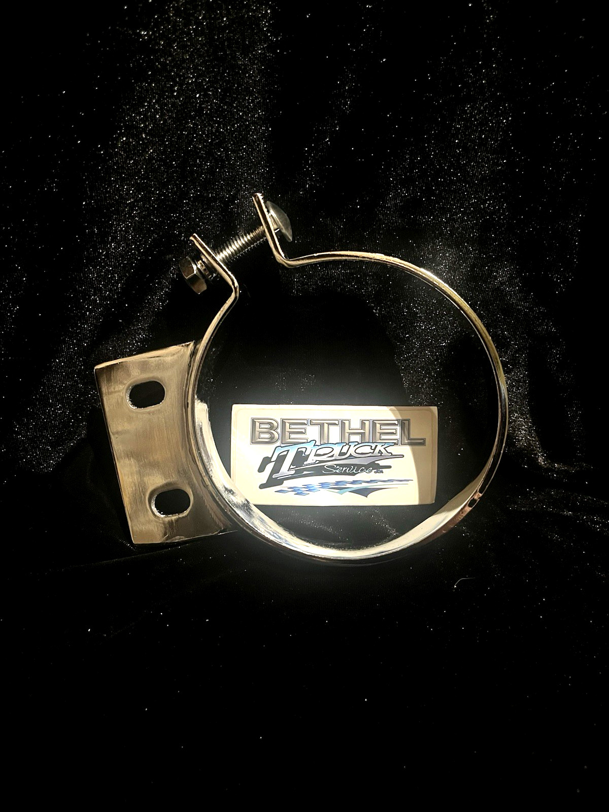 (4) Peterbilt 5" Exhaust Stack Chrome Mount Brackets Clamp United Pacific 10294