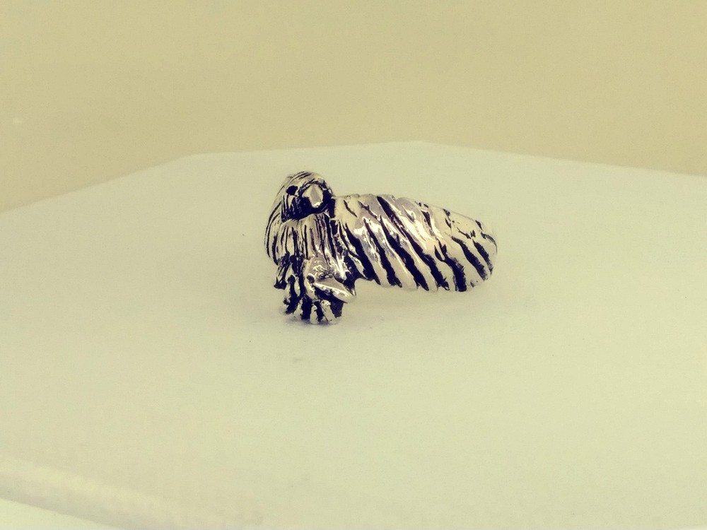 Silver Falcon ring (Eagle Hawk....) (size 9.75 ..6.6dwts handcrafted