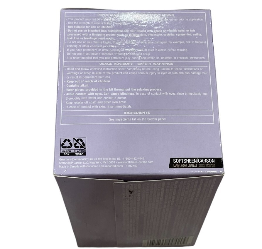 3X SoftSheen Carson Dark & Lovely No-Lye Silkening Relaxer Kit REGULAR