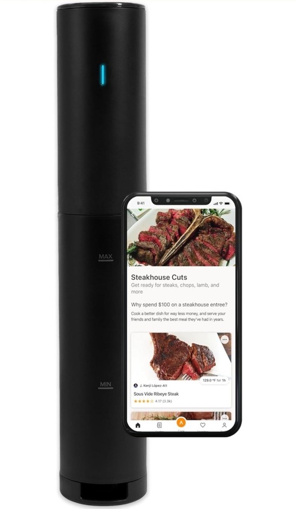 Anova Precision Cooker Mini Lite Sous Vide Immersion Circulator Black