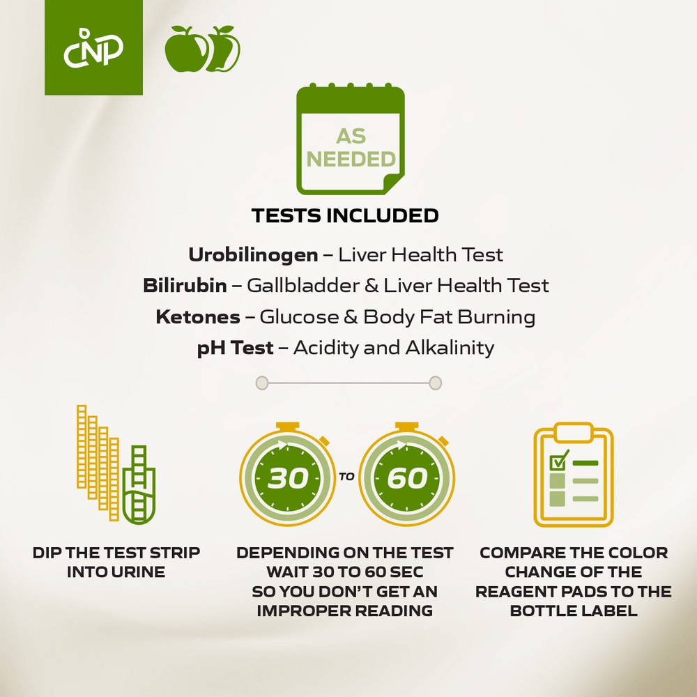Gallbladder & Liver Testing Kit, 50 Count Test Strips for Urobilinogen,