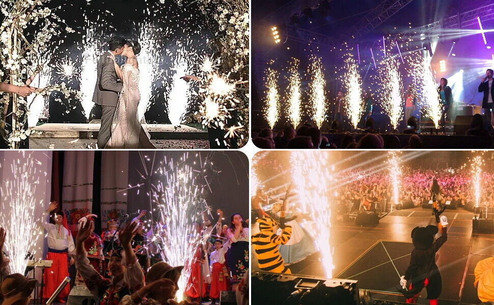 700W Large Cold Spark Firework Machine Stage Effect DMX Machine Party Disco&Case