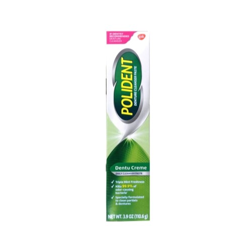 4 Pack Polident Dentu Creme Denture Toothpaste 3.9 Oz Each