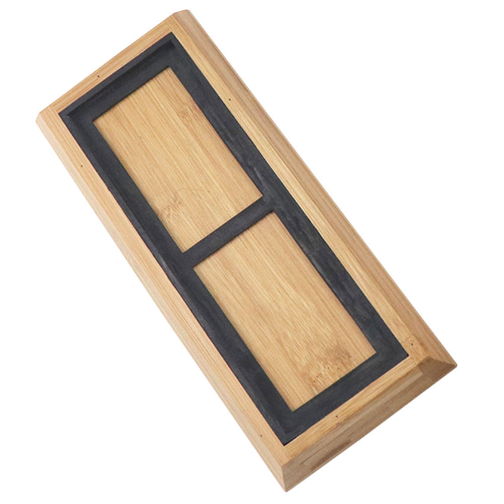 1 Set Bamboo Sharpening Stone Base Whetstone Holder Home Sharpener Base