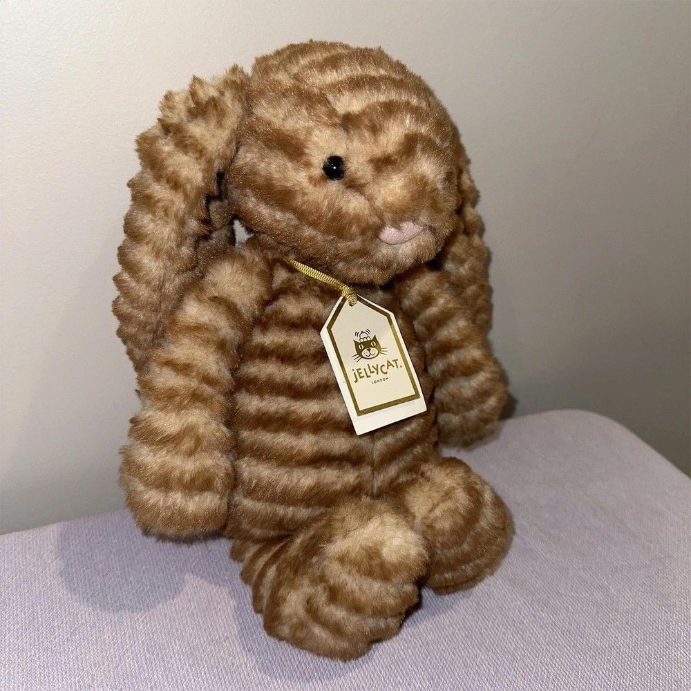 Bashful Luxe Bunny Juniper Cute Bunny Plush with Tiger Skin Pattern