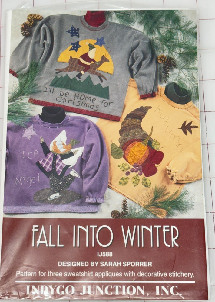 Fall into Winter Applique Sweatshirt Pattern by Indygo Junction IJ588