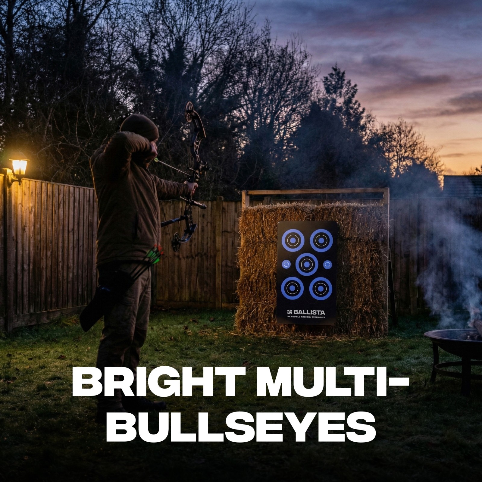 BALLISTA Reusable Self-Healing Rubber Archery Target Bright Bullseyes 13.8x23.6"