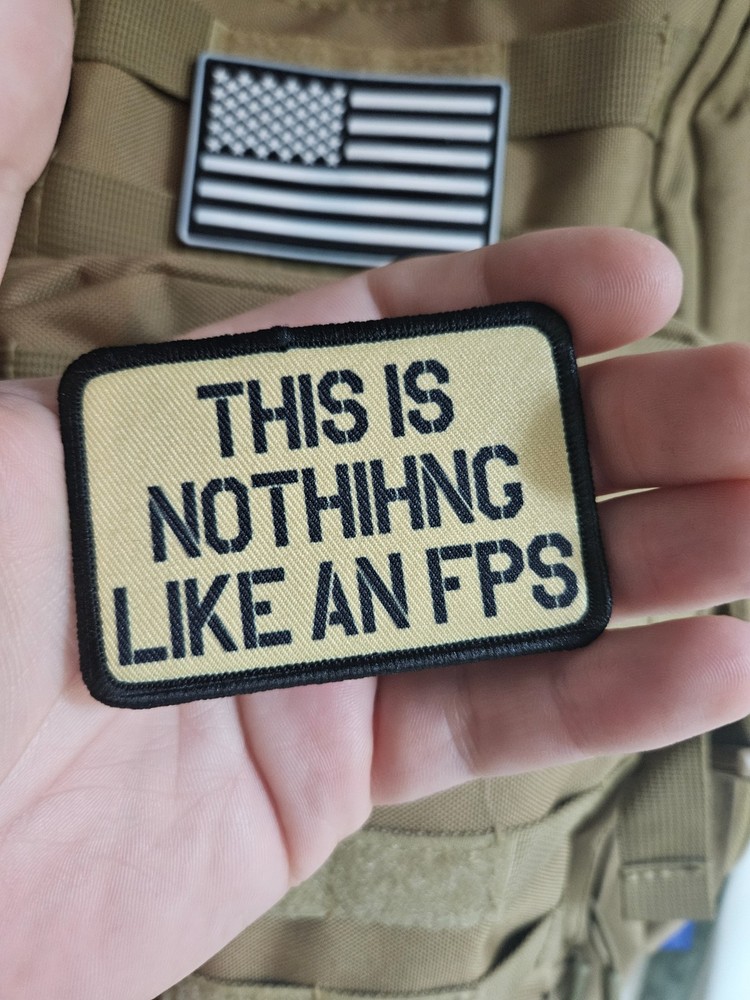 This nothing like an fps military meme 2"x3" hook & loop patch tan