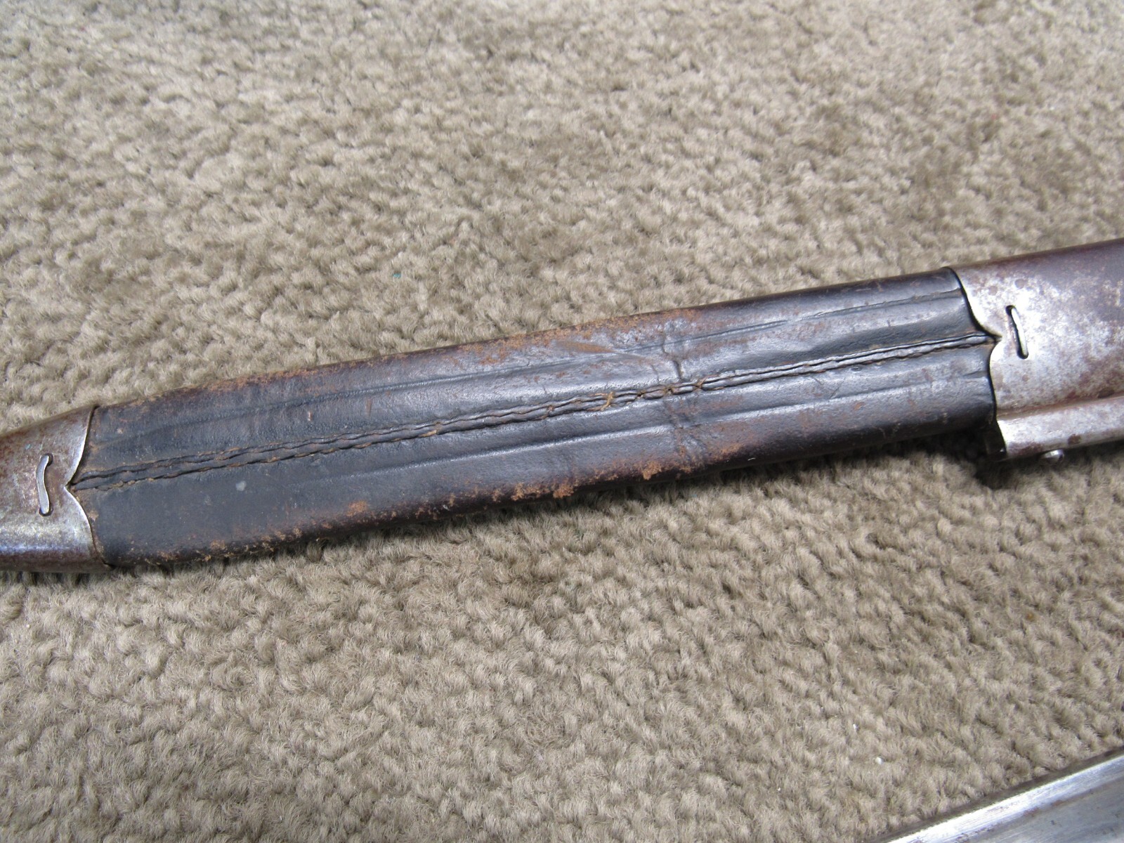 Danish M1889 Krag Jorgensen Bayonet w/ Scabbard Dated 1891 WK & C Mfg
