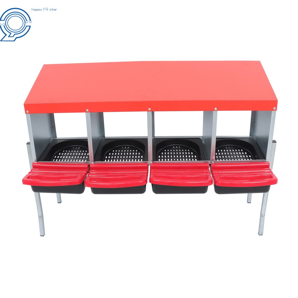 Roll Out Chicken Nesting Boxes For Laying Eggs Coop 4 Compartment