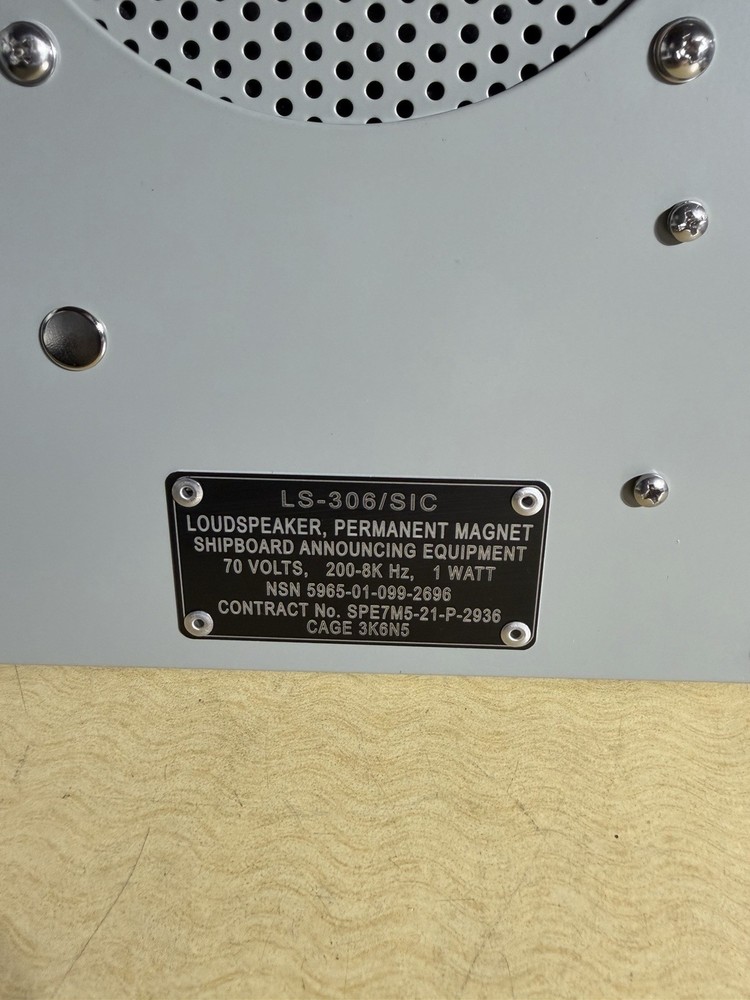 Loudspeaker Permanent Magnet Shipboard Announcing Equipment LS-306/SIC US Navy