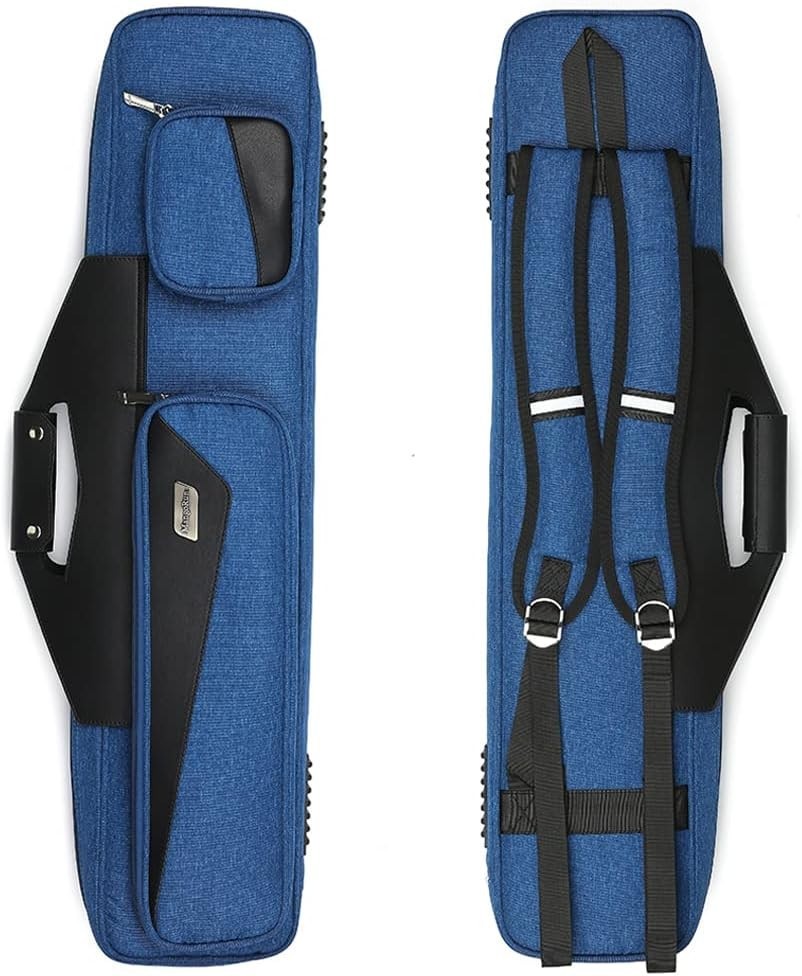 High-Quality 4x4 Pool Cue Case, 83cm, Waterproof, Padded Backpack Straps