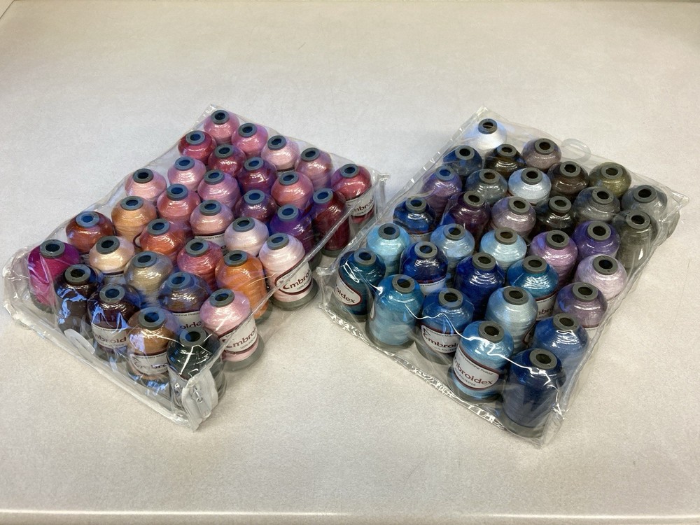 LOT OF 100+ Spools - 1000M/Spool Embroidery Machine Thread Polyester Multicolor