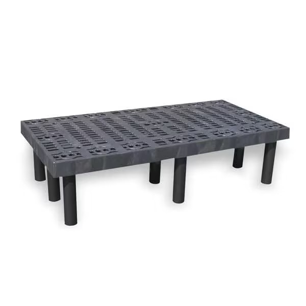 Structural Plastics Dunnage Rack,700 lb.,HDPE,48 W x 24 D D4824 Structural