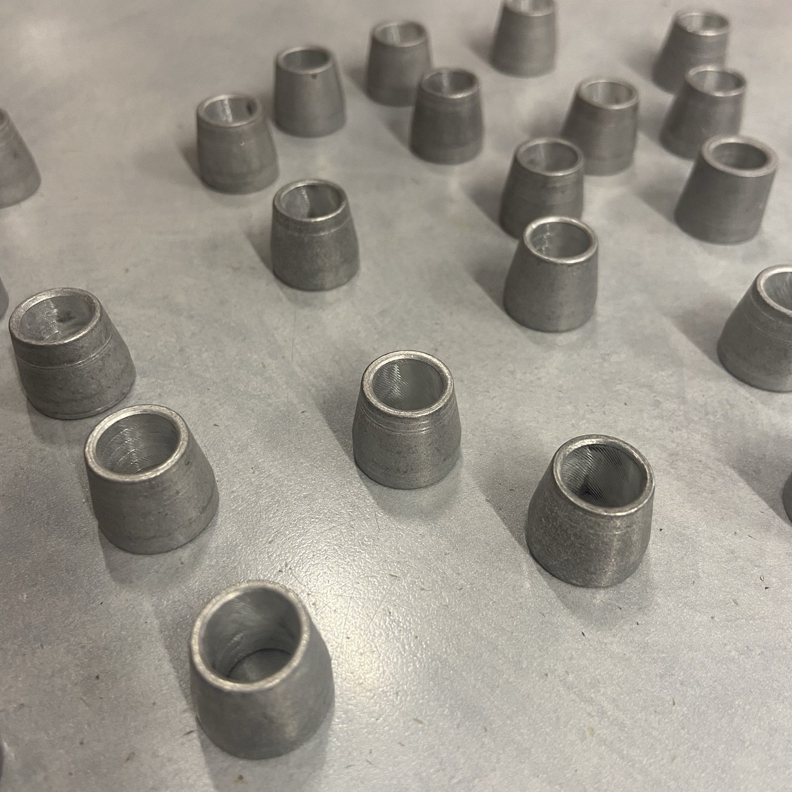 Micro Sprint Tapered Rod End Aluminum Spacers- 3/8" ID x .56" Tall- Lot of 25