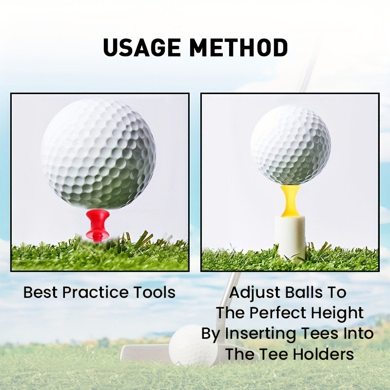 Plastic Golf Castle Tees 150/200 Pack, Bright Colors & Step Down Design