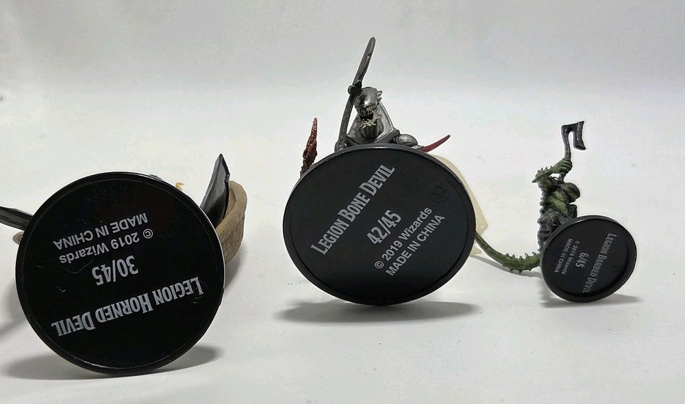 Lot 3 D&D Mini Baldur's Gate Legion Bone Devil, Horned Devil, Barbed Devil 2019