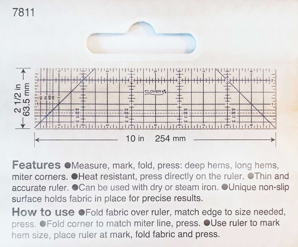 No-Melt Ruler for Use With Iron