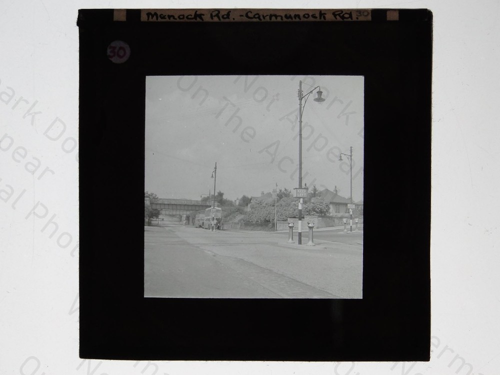 Menock Road Carmunnock Road Glasgow City Public Lighting Lantern Slide c1930s