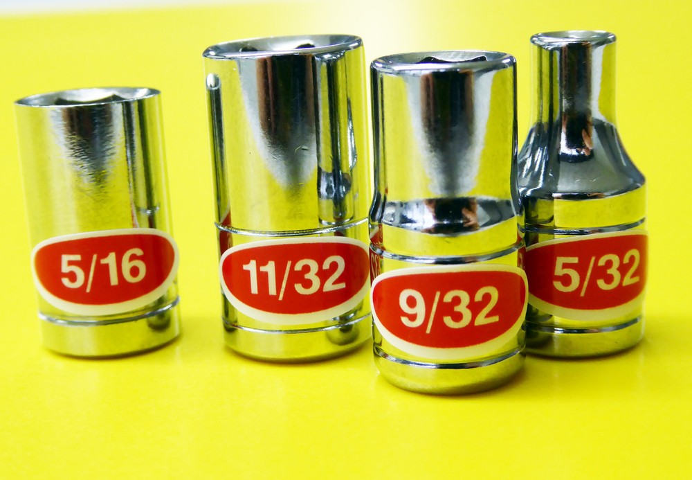 SOCKET SET IDENTIFICATION TOOL LABEL stickers METRIC, SAE,TORX DRIVE 3 sheets