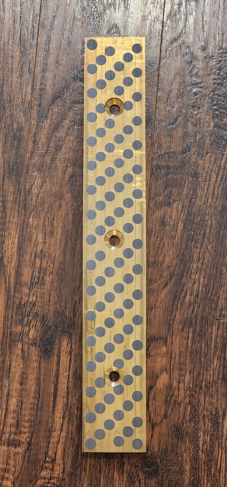 Bronze Graphite Sliding Plate 3"W x 5/8"x 20"L 3 Hole