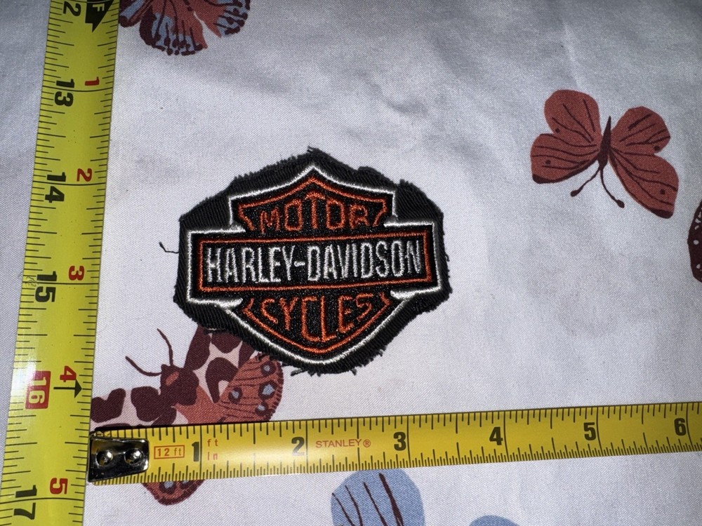 Vintage Harley Davidson Bar & Shield Patch GUC Cut From Hat