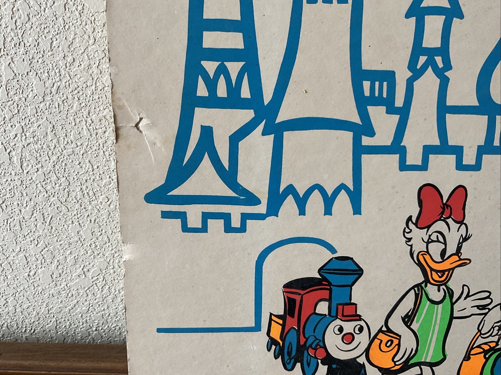 Rare! Vintage 47” Walt Disney Store Display Sign Mickey Mouse Wonderful World