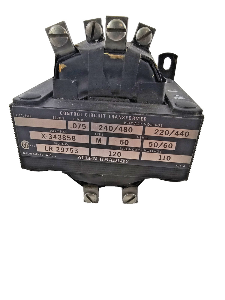 X-343858 ALLEN-BRADLEY CONTROL CURCUIT TRANSFORMER