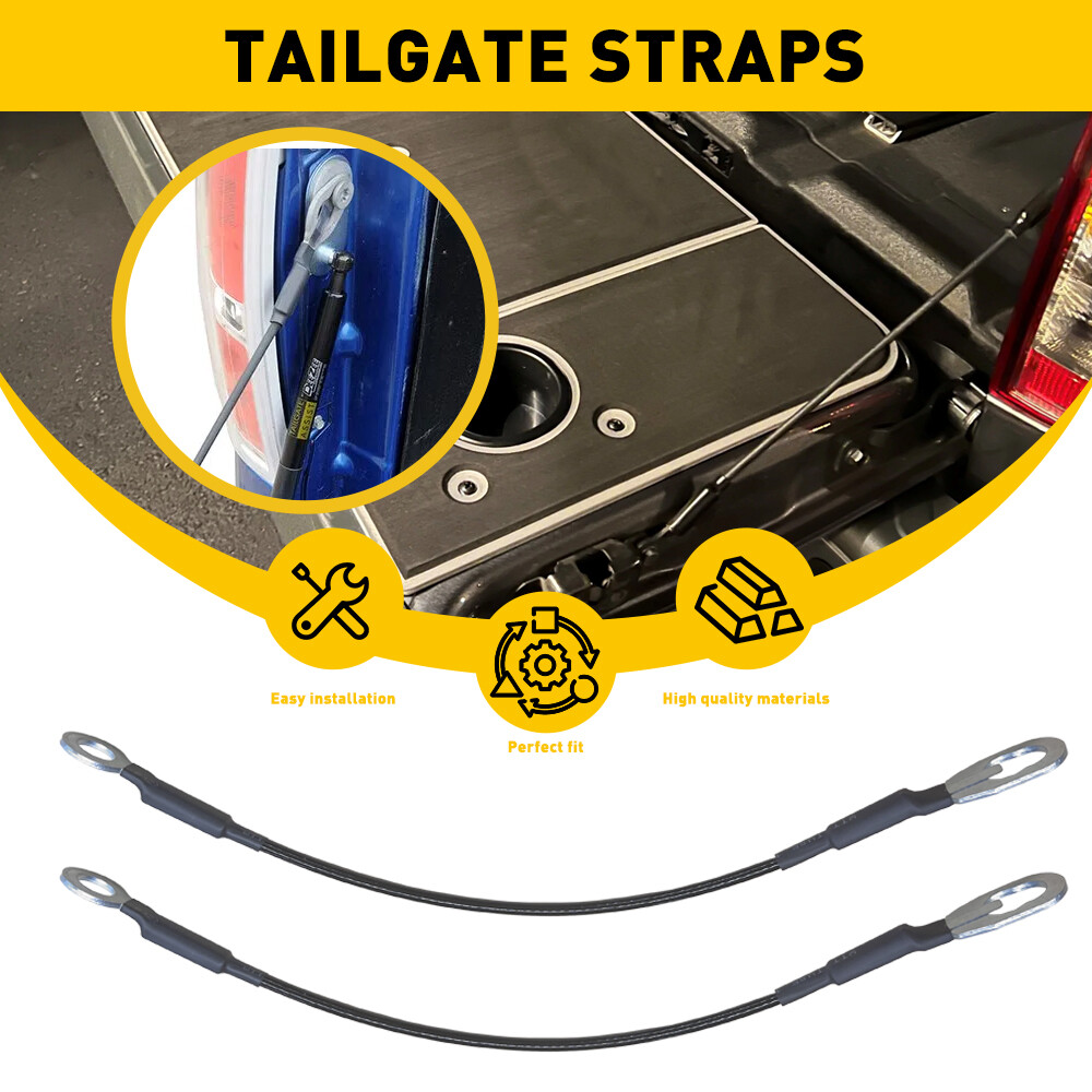 For 1998-2004 Nissan Frontier Rear Tailgate Support Cable Straps Set Left/Right